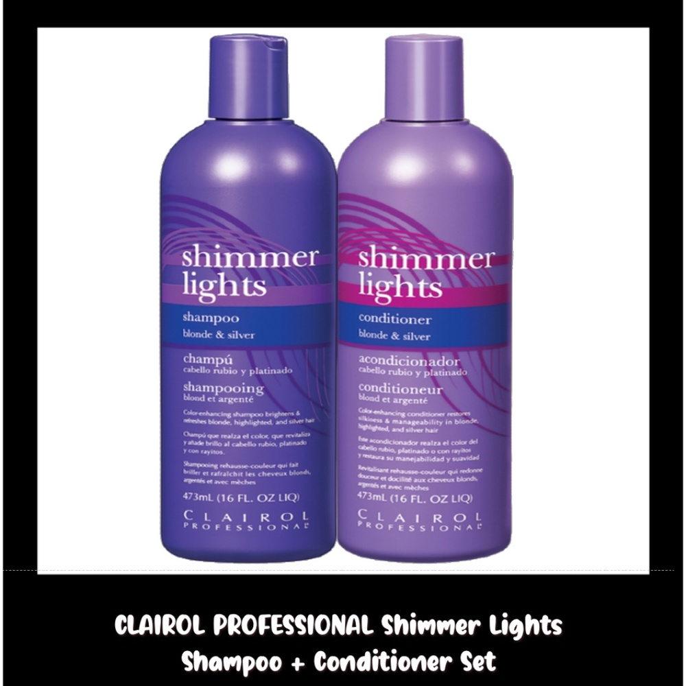 CLAIROL PROFESSIONAL Shimmer Lights Blonde & Silver Shampoo + Conditioner Set